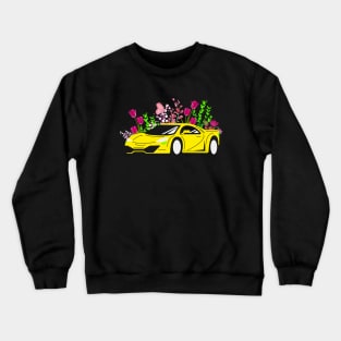 Flowers car Crewneck Sweatshirt